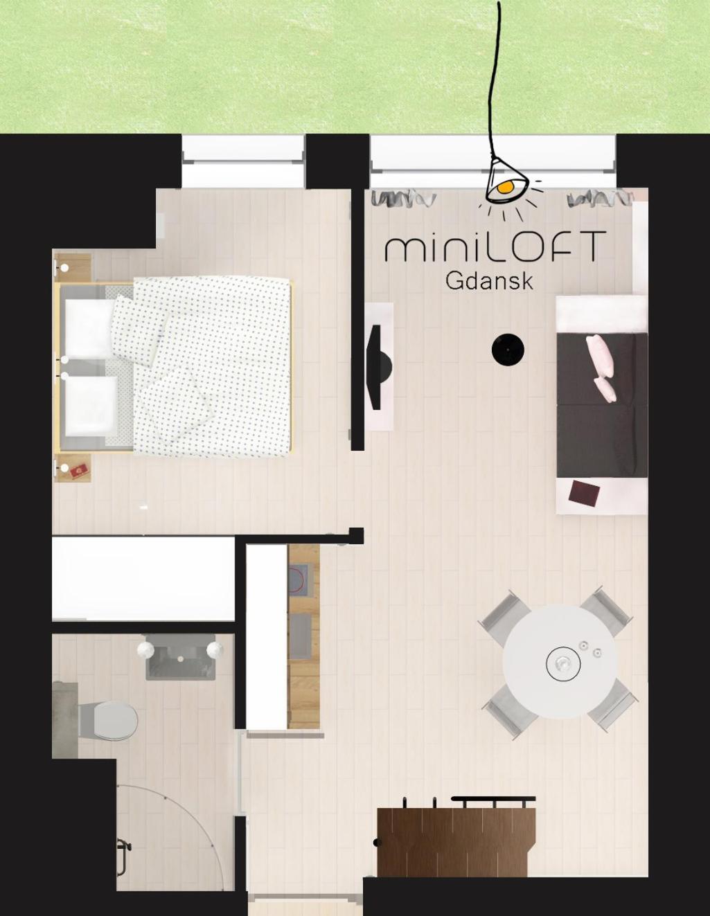 Citystay Miniloft Gdańsk Rom bilde